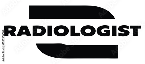 The word radiologist is a medical doctor specializing in interpreting medical images to diagnose and treat diseases and injuries. Ideal for use in hospital signage, healthcare apps