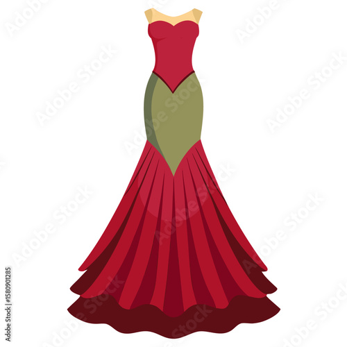 Elegant strapless prom dress with intricate bodice detailing
