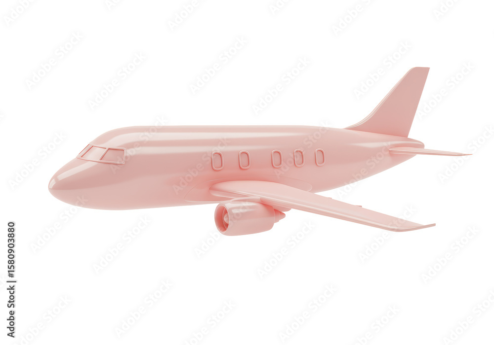 Obraz premium Isolated Pink Airplane
