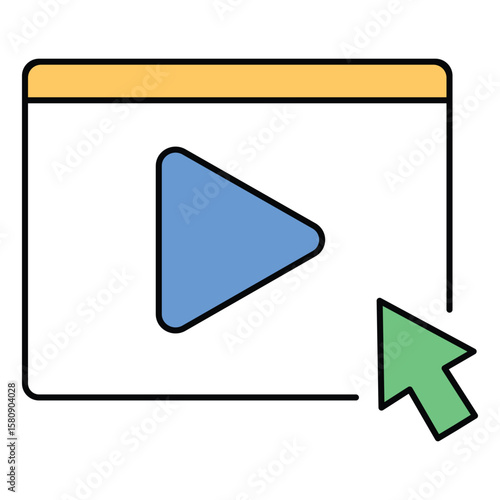 Free Download Video Lesson Vector Icon For Online Learning - GFXLoad