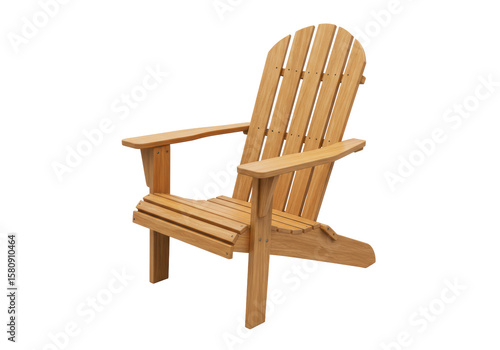 Фотография Isolated Classic Wooden Adirondack Chair