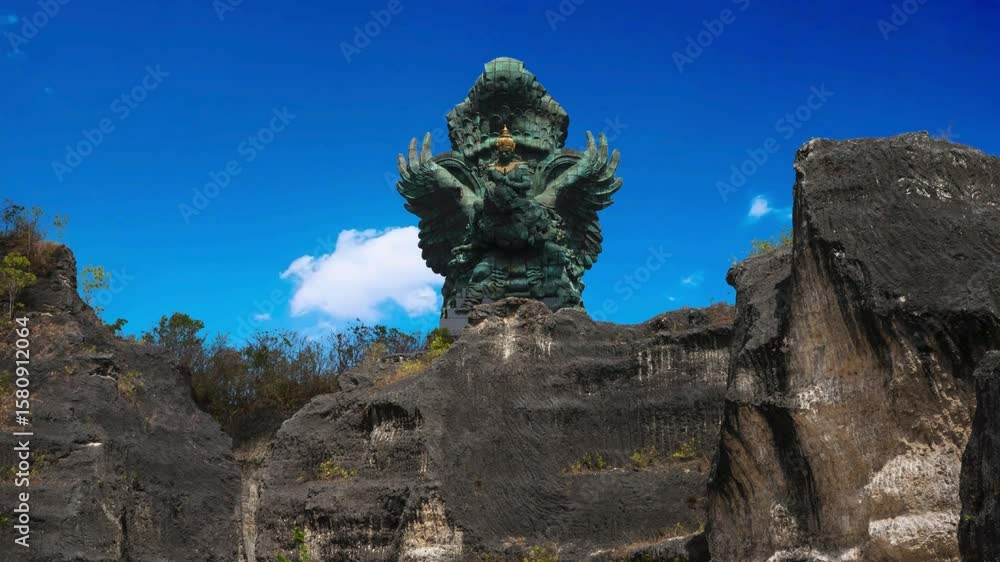 Aerial view of Garuda Wisnu Kencana statue on Bali in Indonesia Amazing aerial view of Patung Garuda Wisnu Kencana in Bali, Indonesia Aerial view of Garuda Wisnu Kencana statue on Bali in Indonesia Amazing aerial view of Patung Garuda Wisnu Kencana in Bali, Indonesia