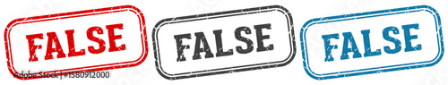 false stamp. false rectangular stamp set isolated on white background