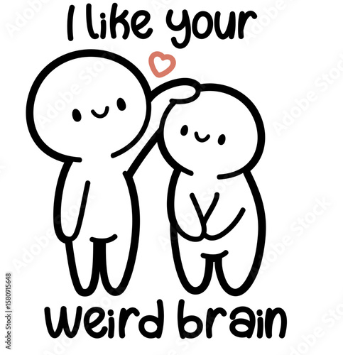 cute valentine couple in love funny quote - layered cut file - valentine's clipart