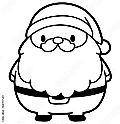 cute chubby santa claus - layered cut file - christmas clip art