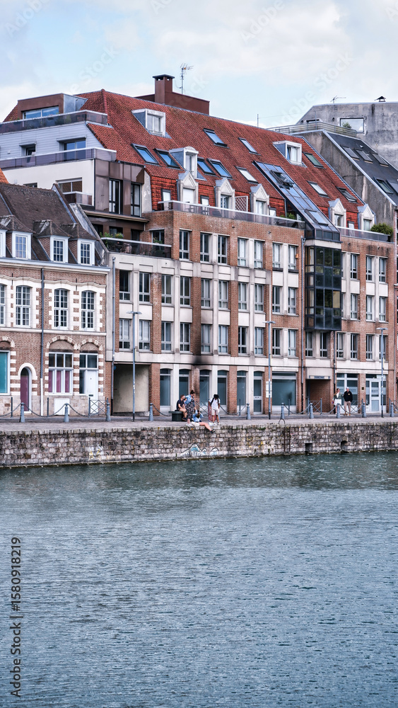 Naklejka premium Water canal in Lille, France