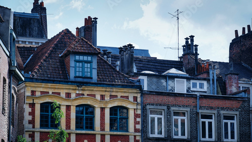 Narrow empty streets in Lille