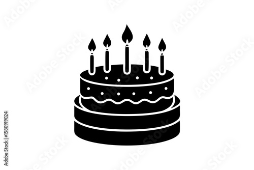 birthday cake vector illustration