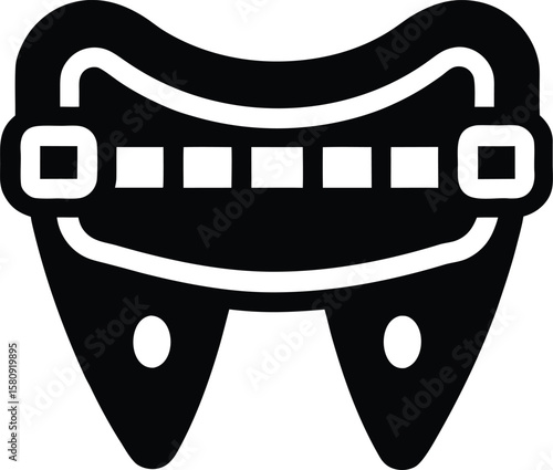 orthodontic bracket on white background.eps