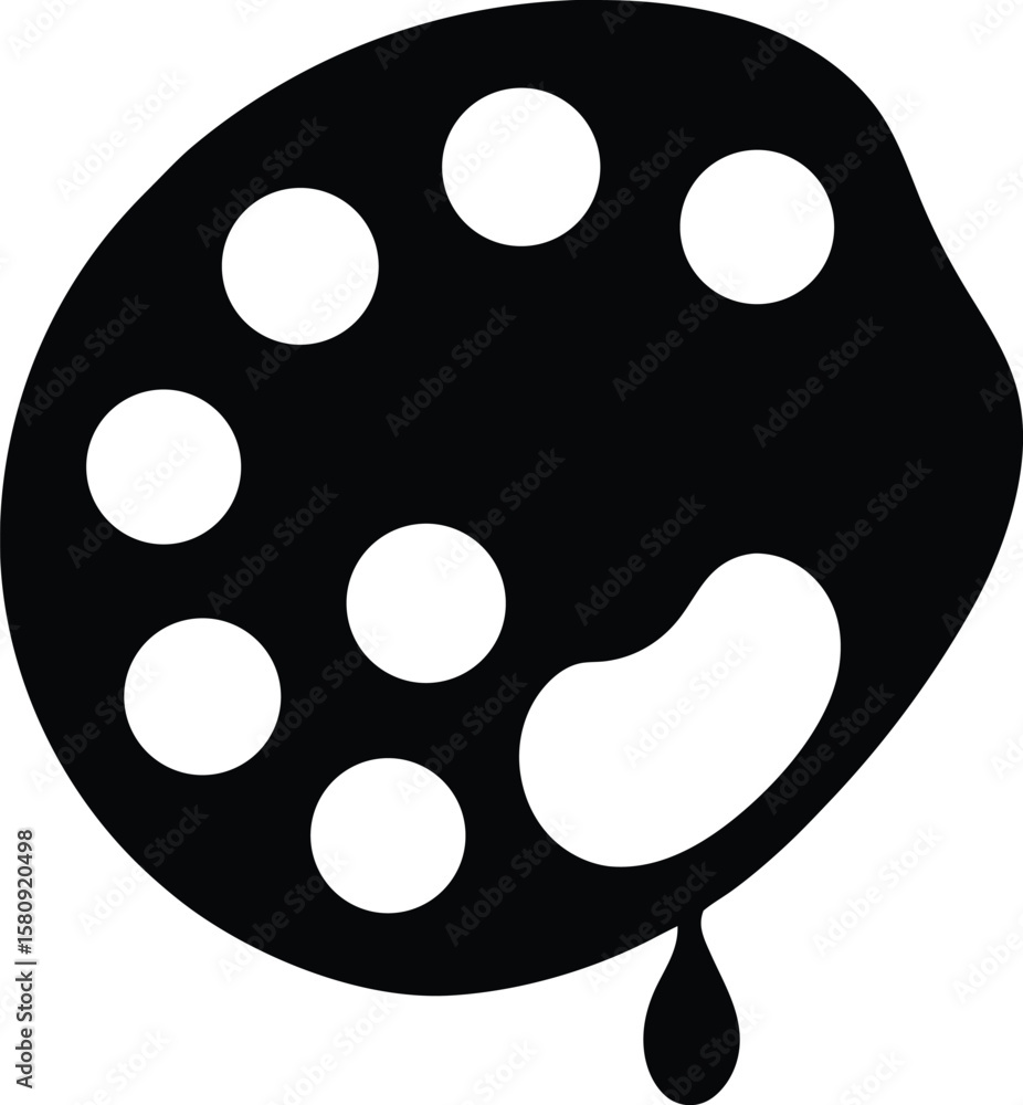 Fototapeta premium palette with paint on white background.eps