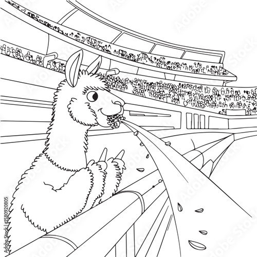Vector cartoon illustration of a animal 