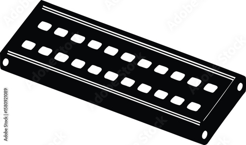 patch panel on white background.eps