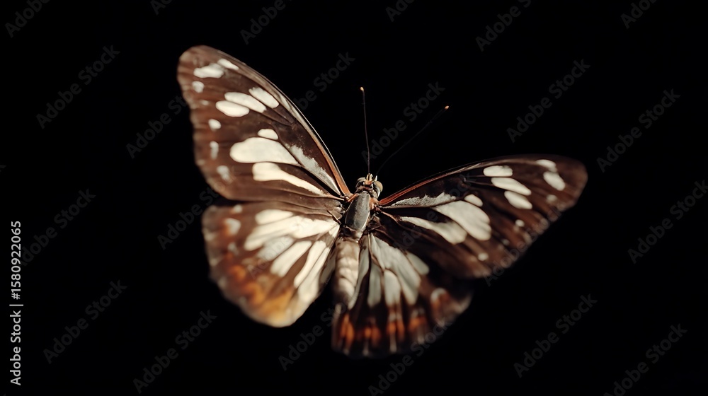 Obraz premium Butterfly on Black Background