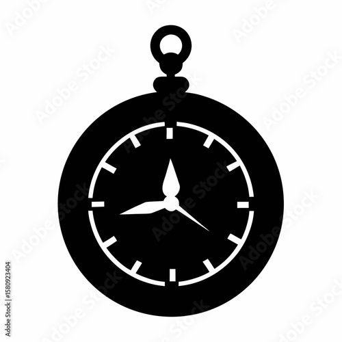 Pocket watch illustration vector graphic design antique time clock vintage hour minute second