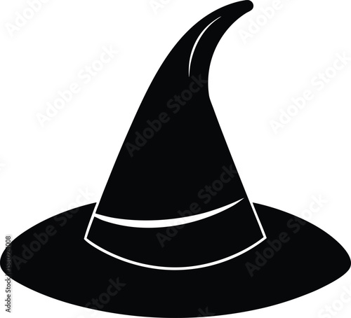 pointed wizard hat on white background.eps