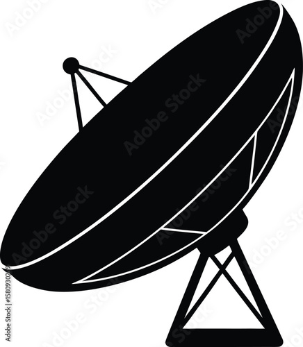 satellite dish on white background.eps