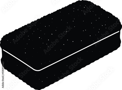 scouring pad on white background.eps