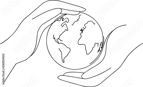 Hands cradling planet earth symbolizing global ozone layer protection and environmental awareness for world ozone day celebration and advocacy efforts