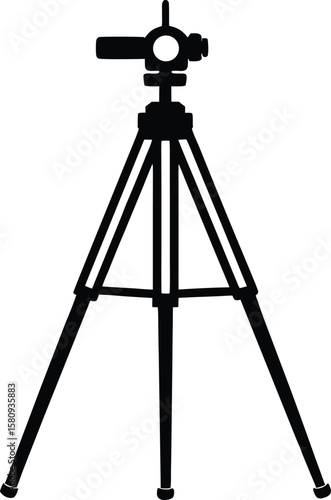 surveying tripod on white background.eps