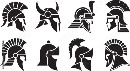 Ancient Warrior Helmets: Historical Greek & Roman Battle Armor Silhouettes