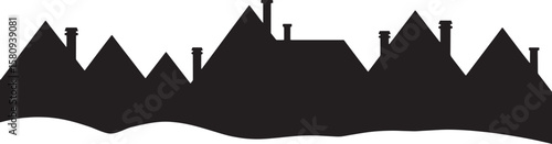 Minimalist House Silhouette, Home and Real Estate Icon Design