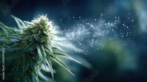Cannabis Bud with Trichomes - Medical Marijuana