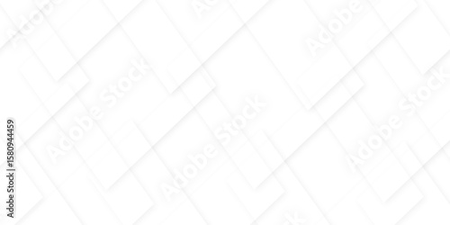 Abstract geometric white light background. Modern and creative design. Seamless abstract technology line triangle background with lines angles shapes in white and gray layer.