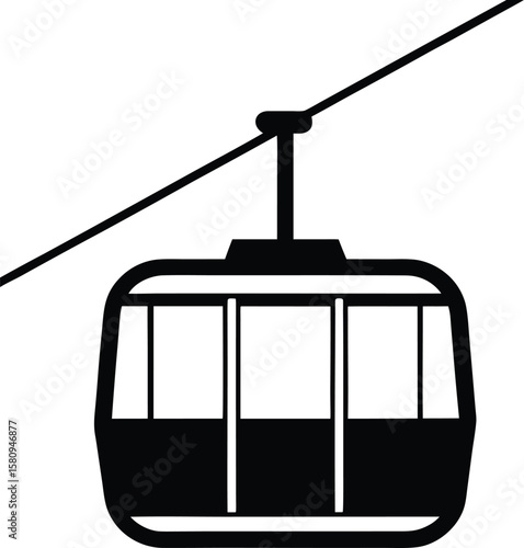 zipline trolley on white background.eps