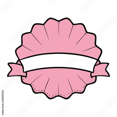 A scalable pink tutu label featuring a delicate, soft pink tutu illustration—perfect for elegant branding, ballet themes, or charming, feminine packaging designs.

