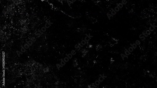 Abstract grunge dirty monochrome background. Scratched damaged dynamic overlay texture surface in trendy vintage stop motion style. Seamless loop animation.