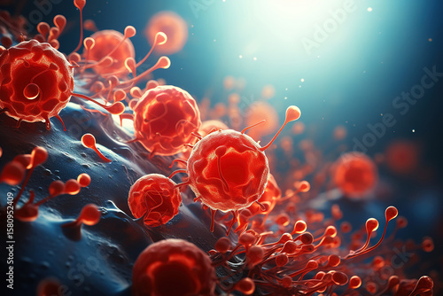 Molecular and atomic imagery combined with electron microscopy of red blood cells
