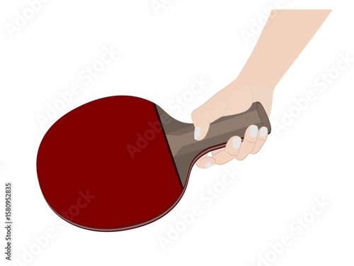 Table tennis rackets and table tennis balls.