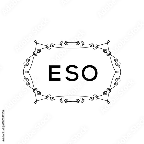 ESO Letter Initial Logo Design Template Vector Illustration