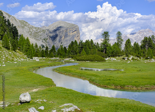 Val di Fanes, Alpe di Fanes Grande, Alta via n. 1 delle Dolomiti - Dolomiten-Höhenweg, Italy