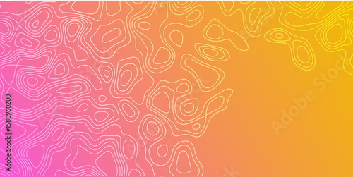 Colorful abstract contour lines create a vibrant background with smooth gradients
