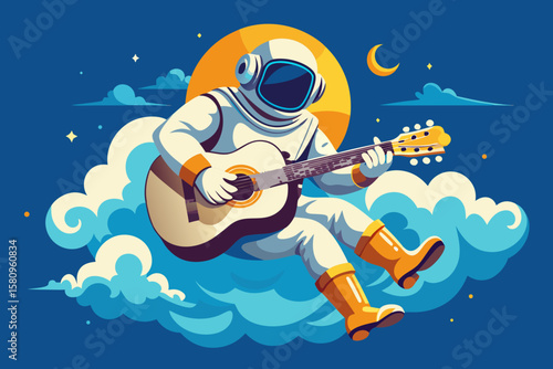Astronaut Serenading the Cosmos A Musical Journey Through Space and Dreams