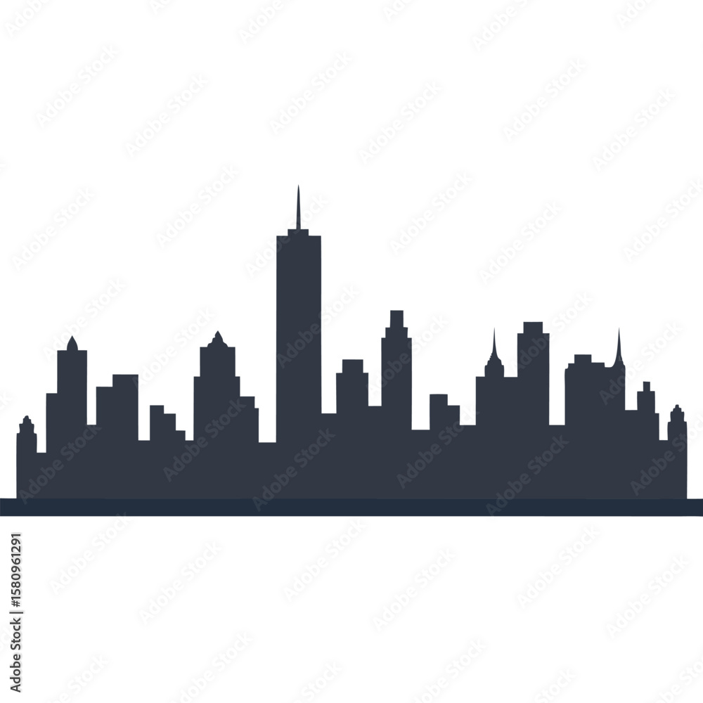 Fototapeta premium Urban skyline silhouette