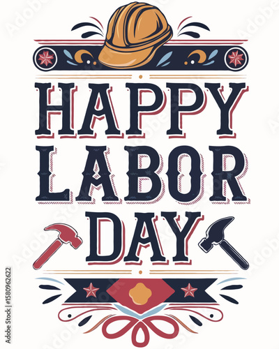 USA Labor Day Typography Tees – Creative T-Shirt Design for American Holiday