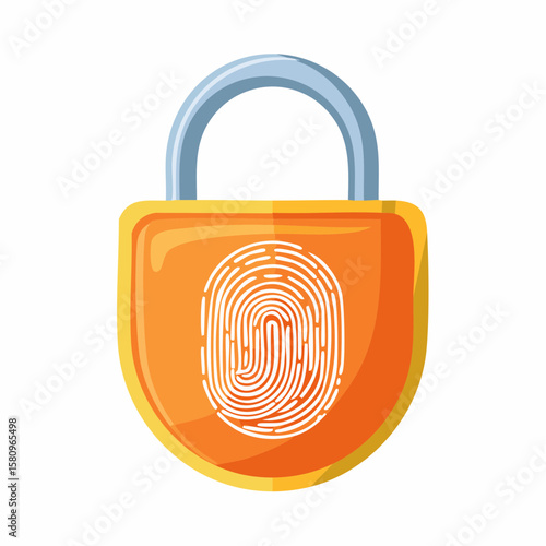 Padlock incorporated with fingerprint for biometric identification