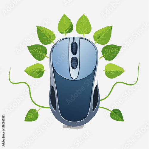 Computer mouse leaves trail of green leaves instead of cursor path