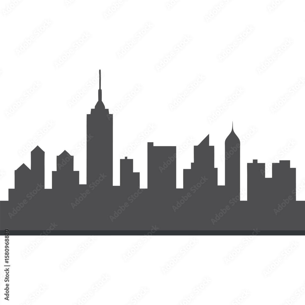 Fototapeta premium Modern city skyline silhouette