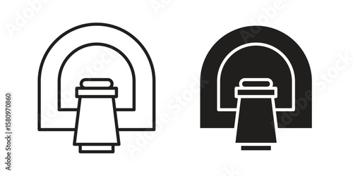Tomography icon, outline vector sign, linear and solid style pictogram isolated on white.