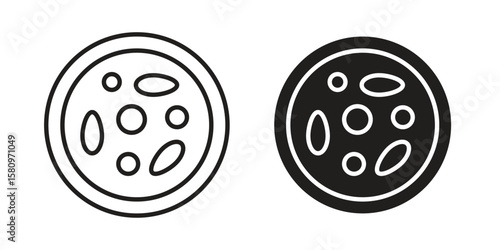 Thalassaemia icon, outline vector sign, linear and solid style pictogram isolated on white.