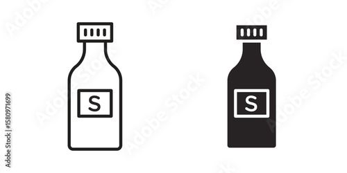 Solvent icon, outline vector sign, linear and solid style pictogram isolated on white.