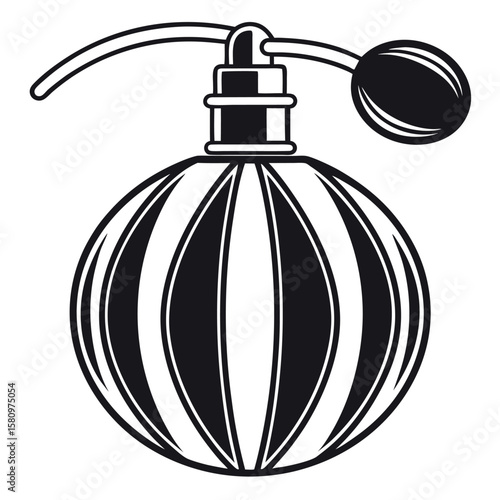 Vintage perfume atomizer silhouette