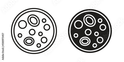 Leukemia icon, outline vector sign, linear and solid style pictogram isolated on white.