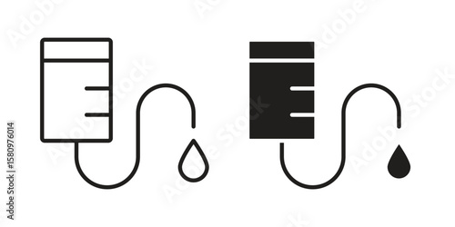 Intravenous icon, outline vector sign, linear and solid style pictogram isolated on white.