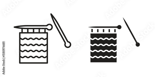 Handloom icon, outline vector sign, linear and solid style pictogram isolated on white.