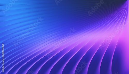 Purple and blue fluid gradation background with abstract gradient color patterns. Soft dark mesh texture with neon light effects for modern designs. Pastel liquid iridescent waves. Vector Illustration