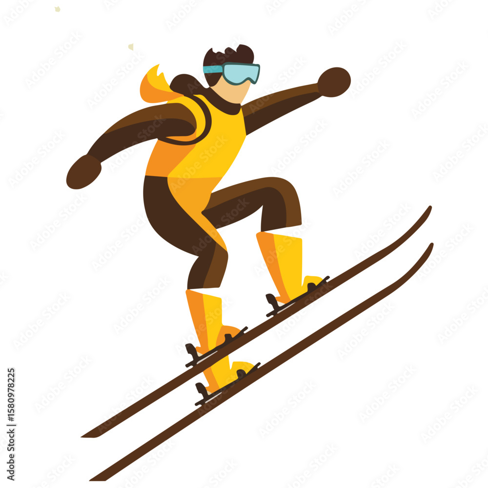 Fototapeta premium Jumping skier sport